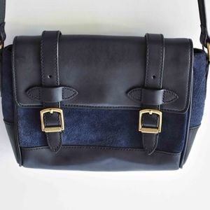 J. Crew Marlie Crossbody Purse Navy Blue Suede